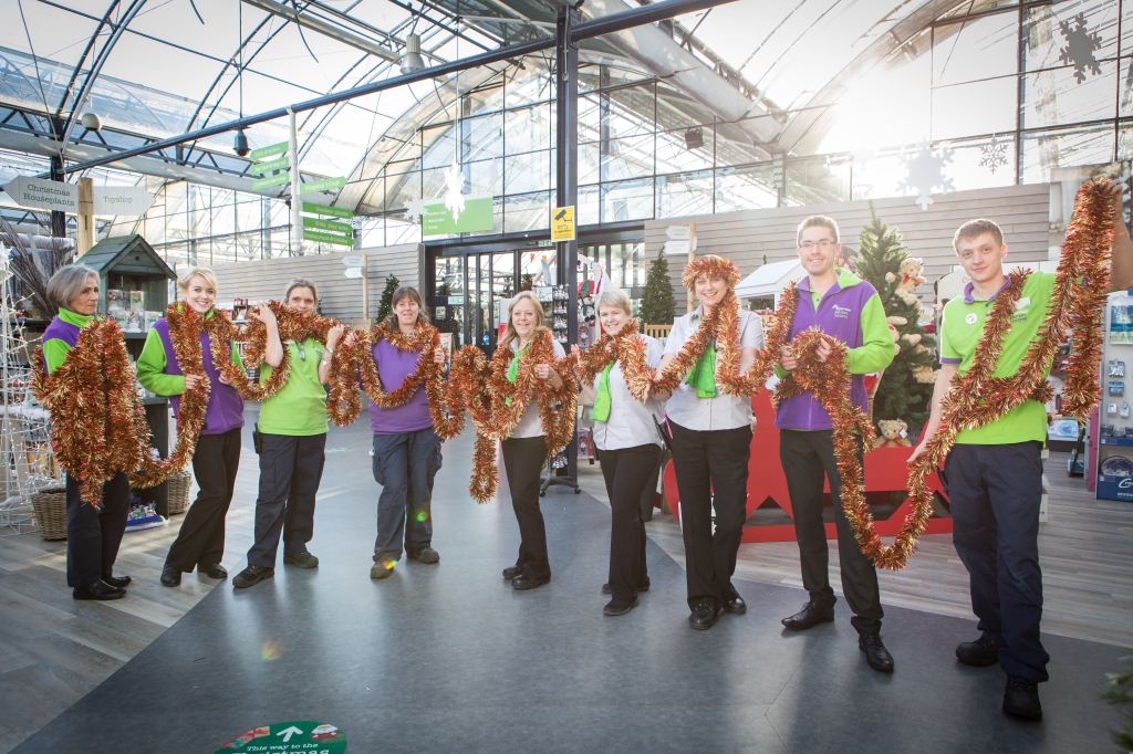 Tinsel Tina at Cadbury garden centre Festive Productions