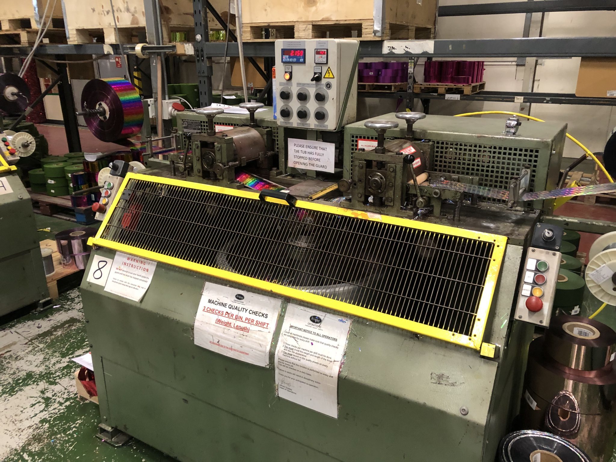 Our British Made Tinsel in Full Production! Festive